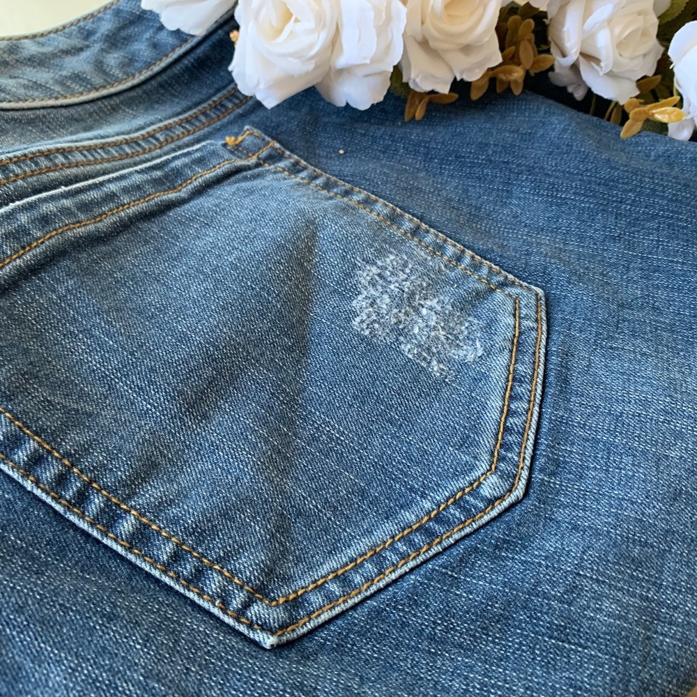 Distressed  Denim Boyfriend Shorts
